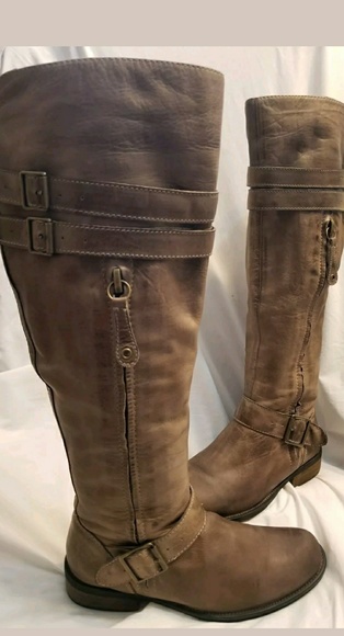 Miz Mooz Shoes - Miz Mooz riding boot Kellen 7 M khaki brown knee